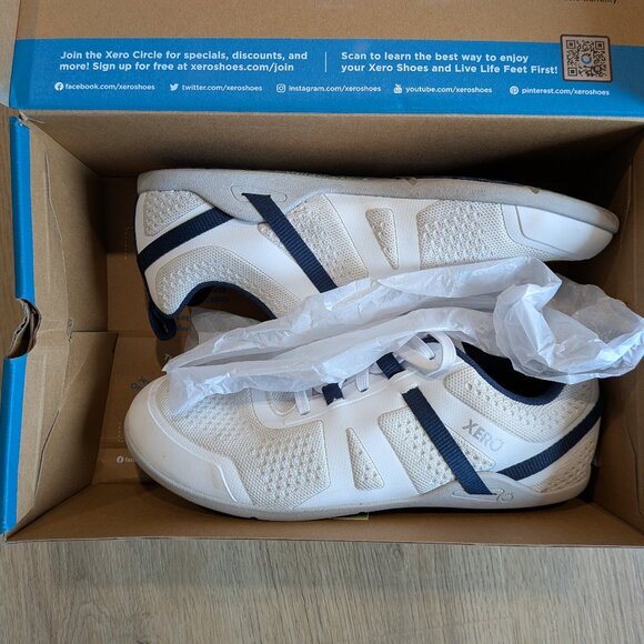 Xero Prio Neo white and blue barefoot shoe size 8.5 Men's - Picture 2 of 6